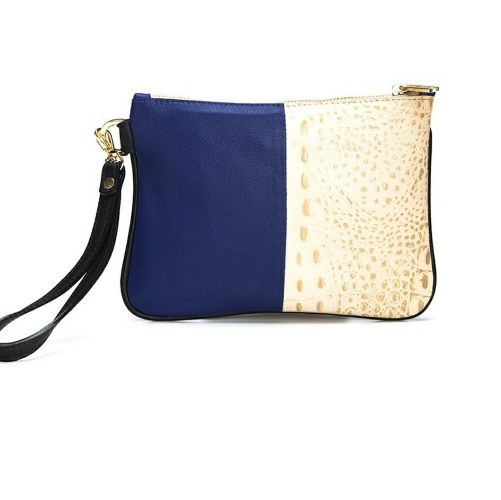 Laura Vela leather clutch NWOT